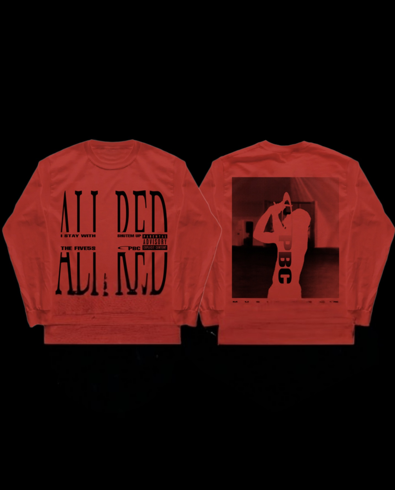 YVL ALL RED LONSGLEEVE