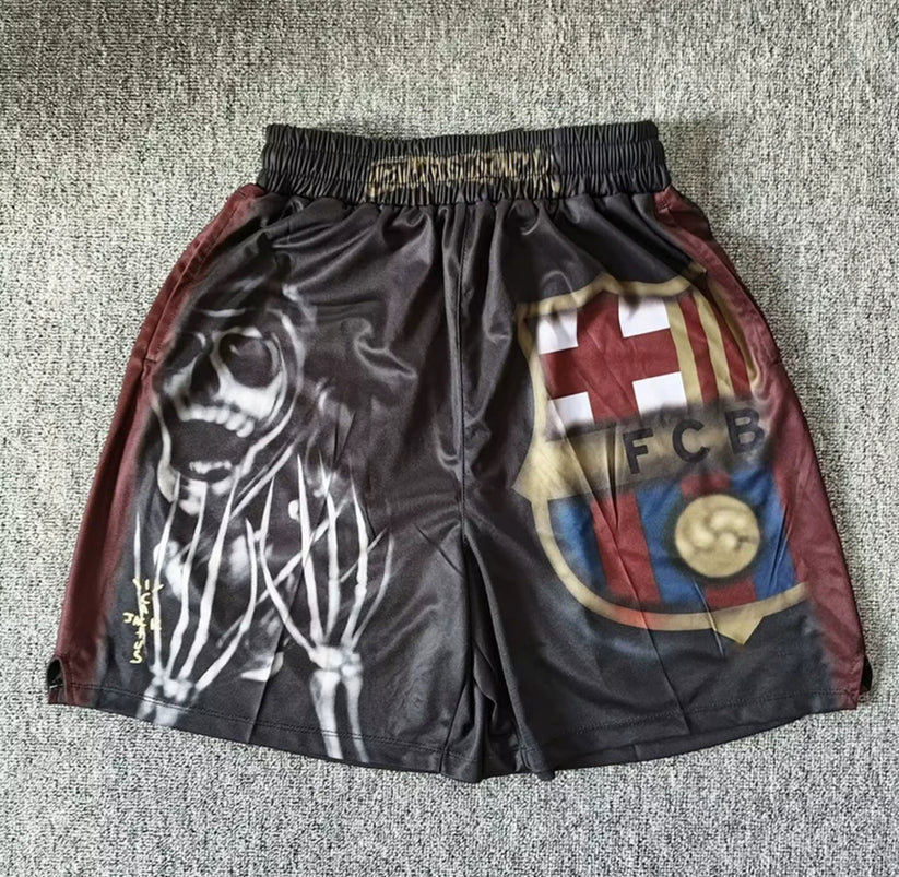 Travis Scott x Nik3 x FC B4rcel*** Skeleton Home Shorts