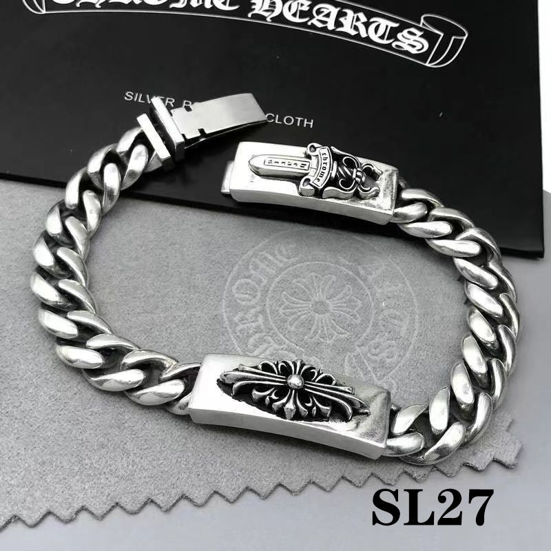 Esclavas Corazones Cromados Chrome