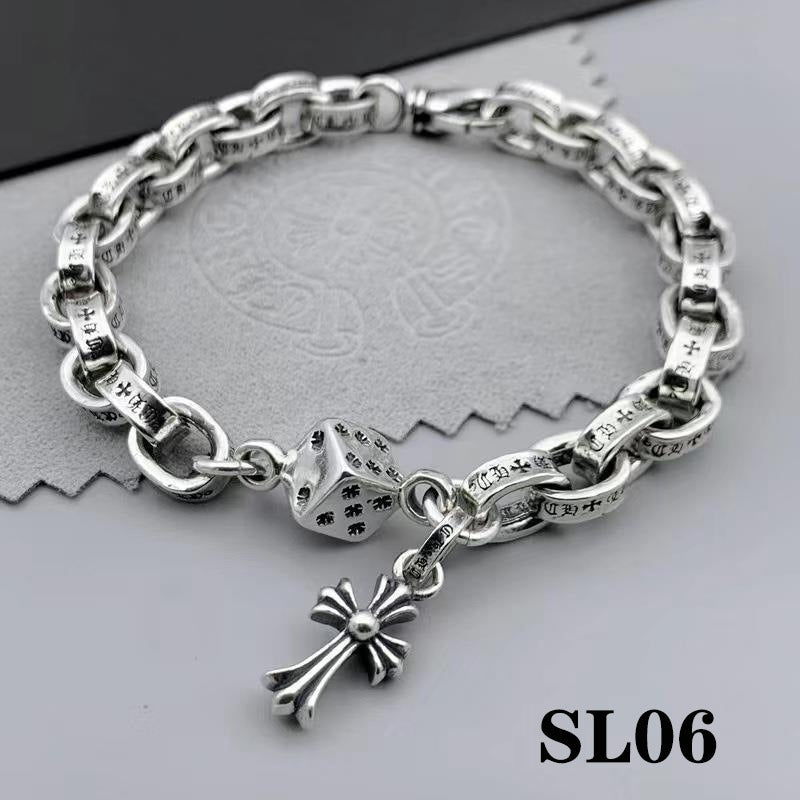 Esclavas Corazones Cromados Chrome