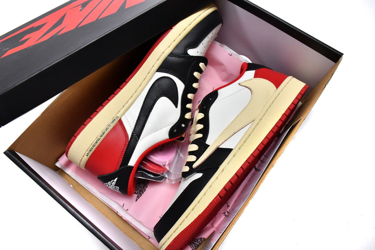 Air Jordan 1 Low OG x Trophy Room 'Sail and Varsity Red