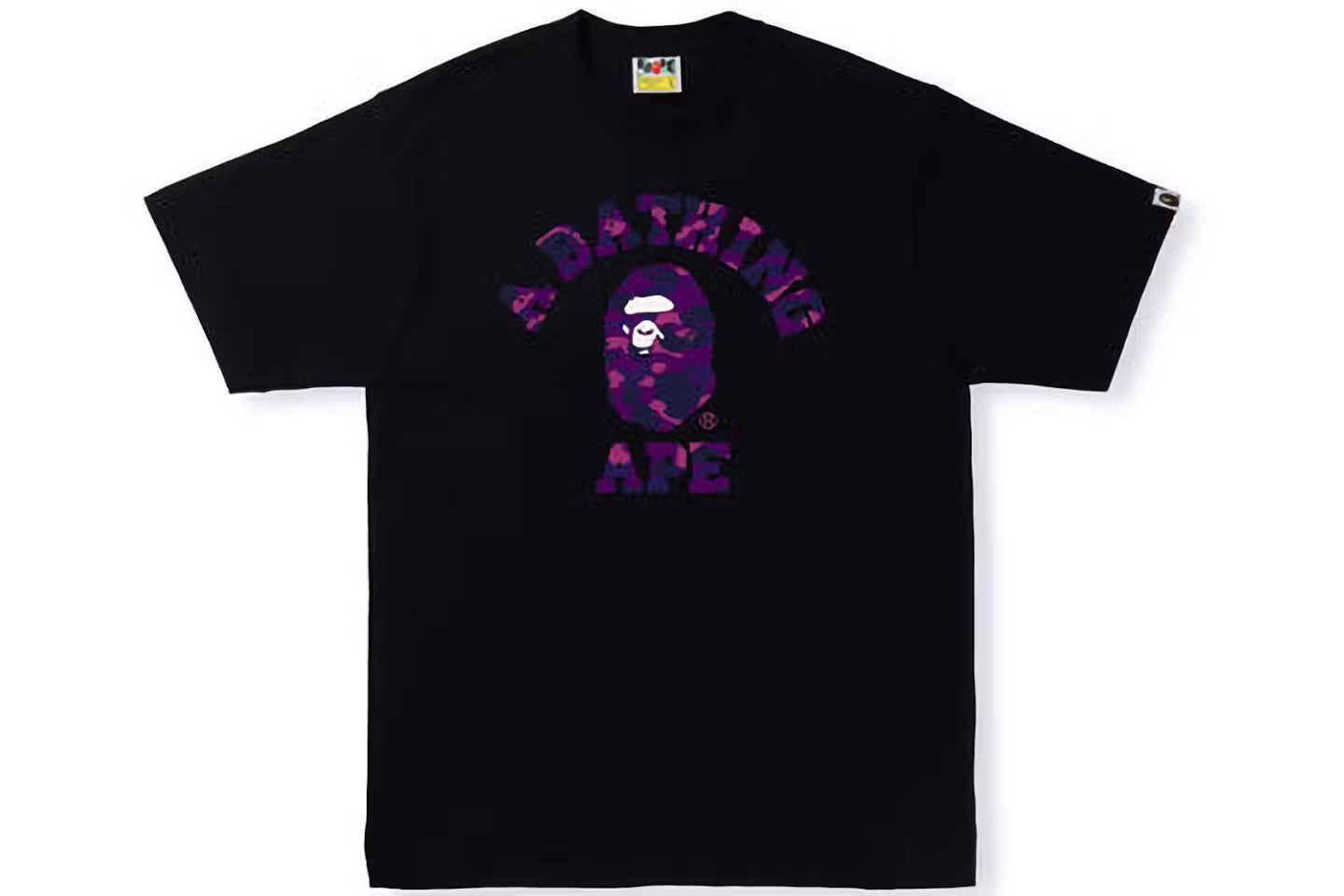 Bape Camo College Tee Black Purple