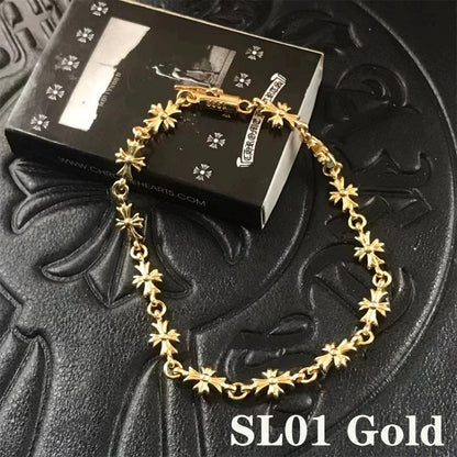 Esclavas Corazones Cromados Chrome