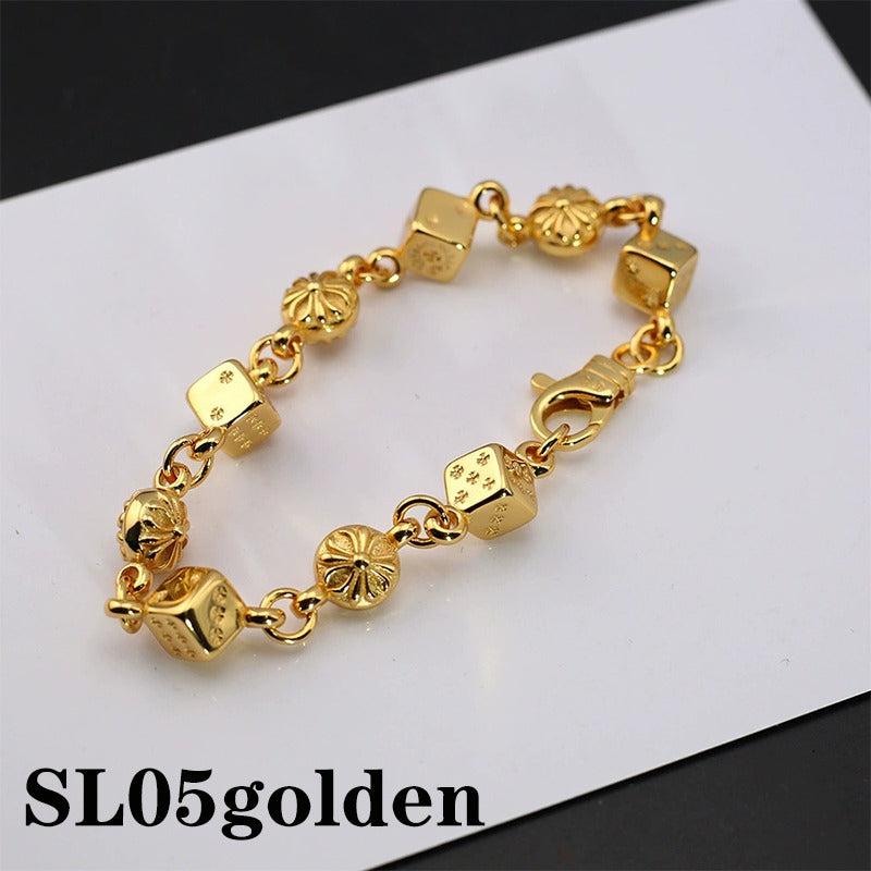 Esclavas Corazones Cromados Chrome