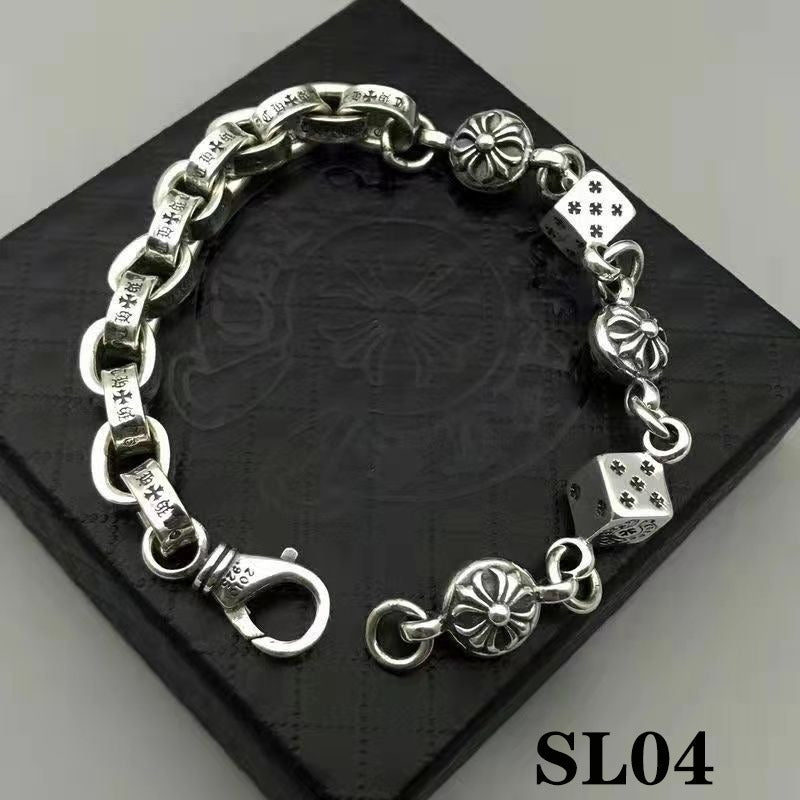 Esclavas Corazones Cromados Chrome