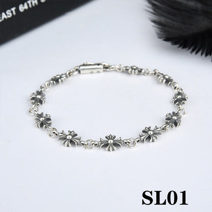 Esclavas Corazones Cromados Chrome