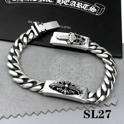 Esclavas Corazones Cromados Chrome