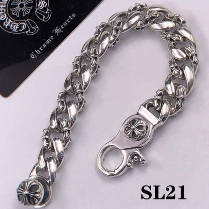 Esclavas Corazones Cromados Chrome