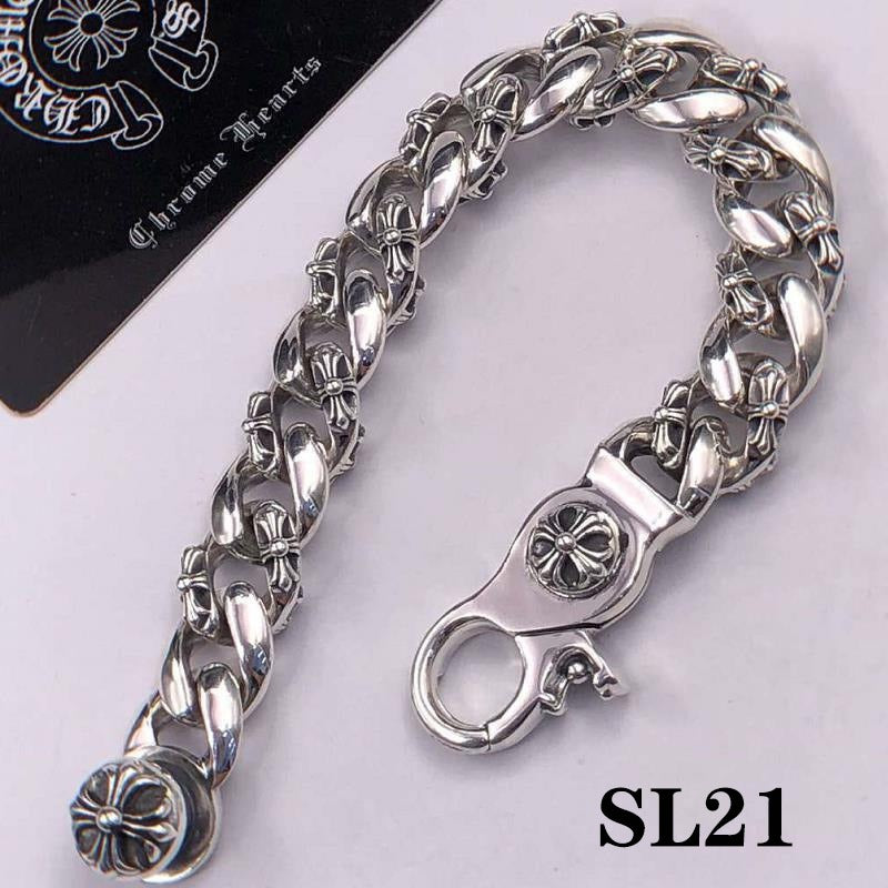 Esclavas Corazones Cromados Chrome