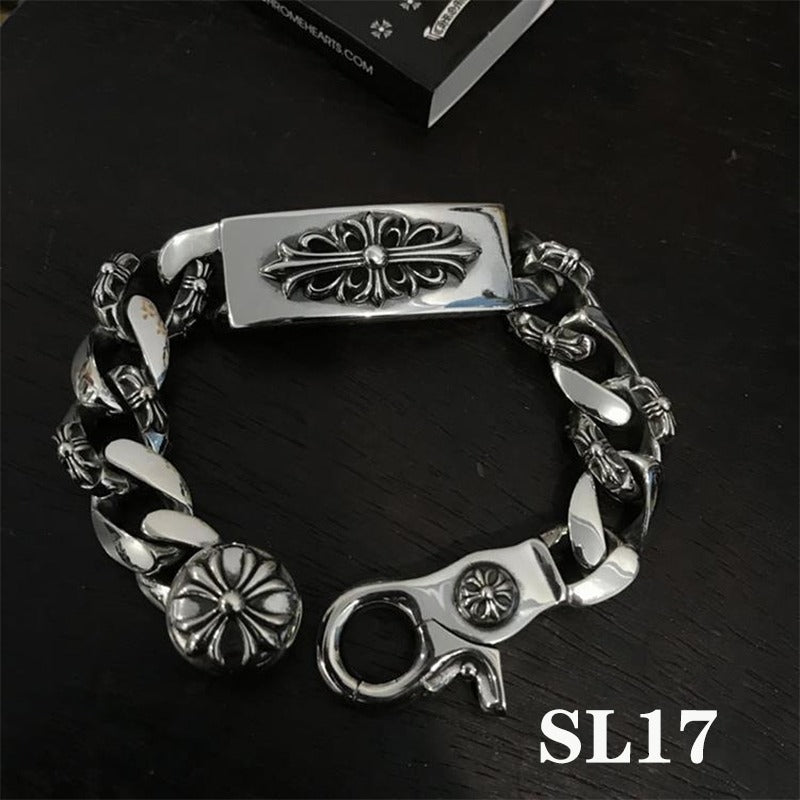 Esclavas Corazones Cromados Chrome