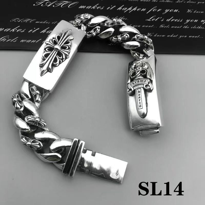 Esclavas Corazones Cromados Chrome